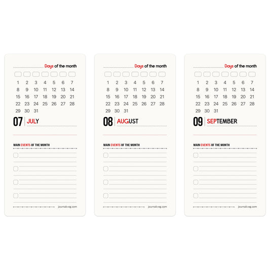 DB Monthly Calendar - Q3 - (Jul-Aug-Sep)
