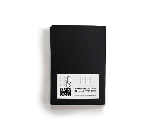 DB book | 14 x 10 cm - 52 Dotted Pages - (Black) Design Bases