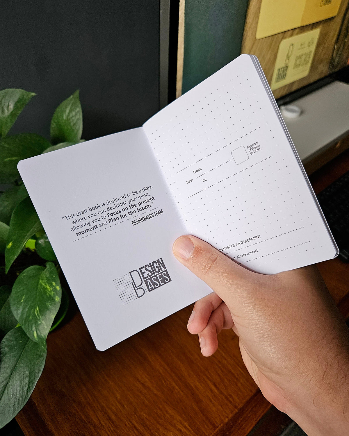 DB book | 14 x 10 cm - 52 Dotted Pages - (World Map) Design Bases
