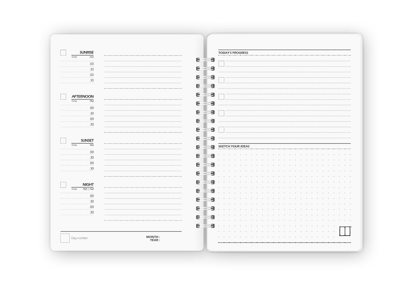 Daily Calendar Planner (60 Days) | 20 X 14 cm - Product RED SketchBook Stationery