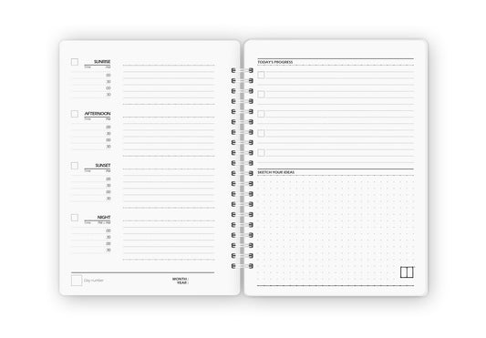 Daily Calendar Planner (60 Days) | 20 X 14 cm - Product RED SketchBook Stationery