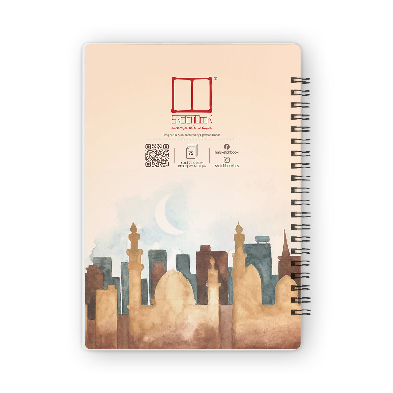Notebooks | 20 X 14 cm - Egypt - Cairo SketchBook Stationery
