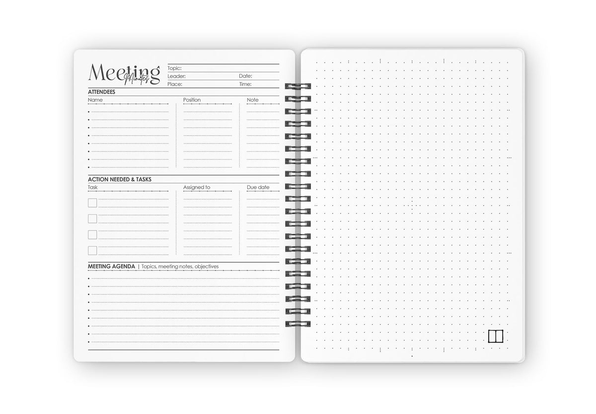 Meeting minutes notebook for business meetings Egypt