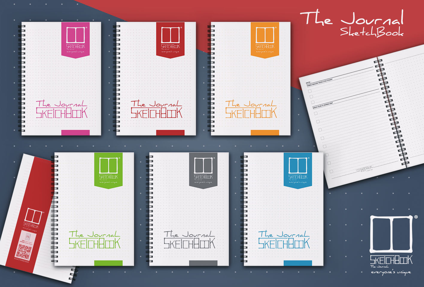 The Journal Bundle - 6 Todo Journal notebooks 7% discount SketchBook Stationery