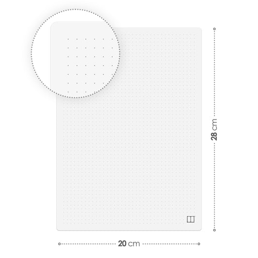 Paper Pack - 28 X 20 cm - 100 Sheets - (120 gm Dotted White Paper)