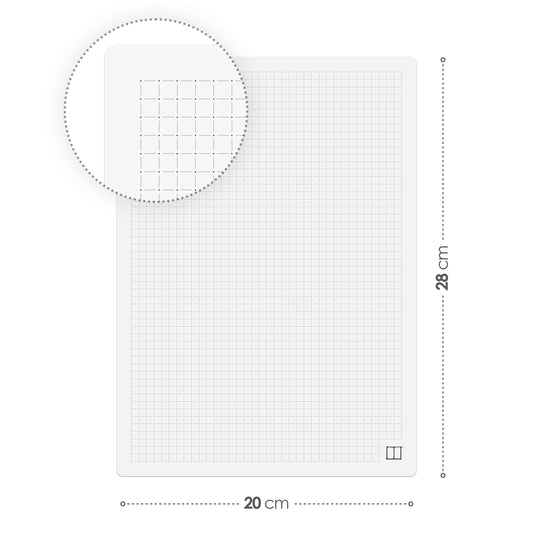 Paper Pack - 28 X 20 cm - 100 Sheets - (120 gm Grid White Paper) SketchBook Stationery