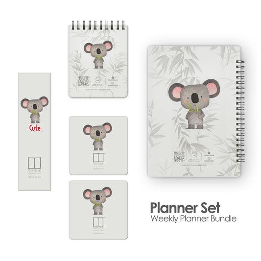 Planner Set | 20 X 14 cm - Lazy Koala