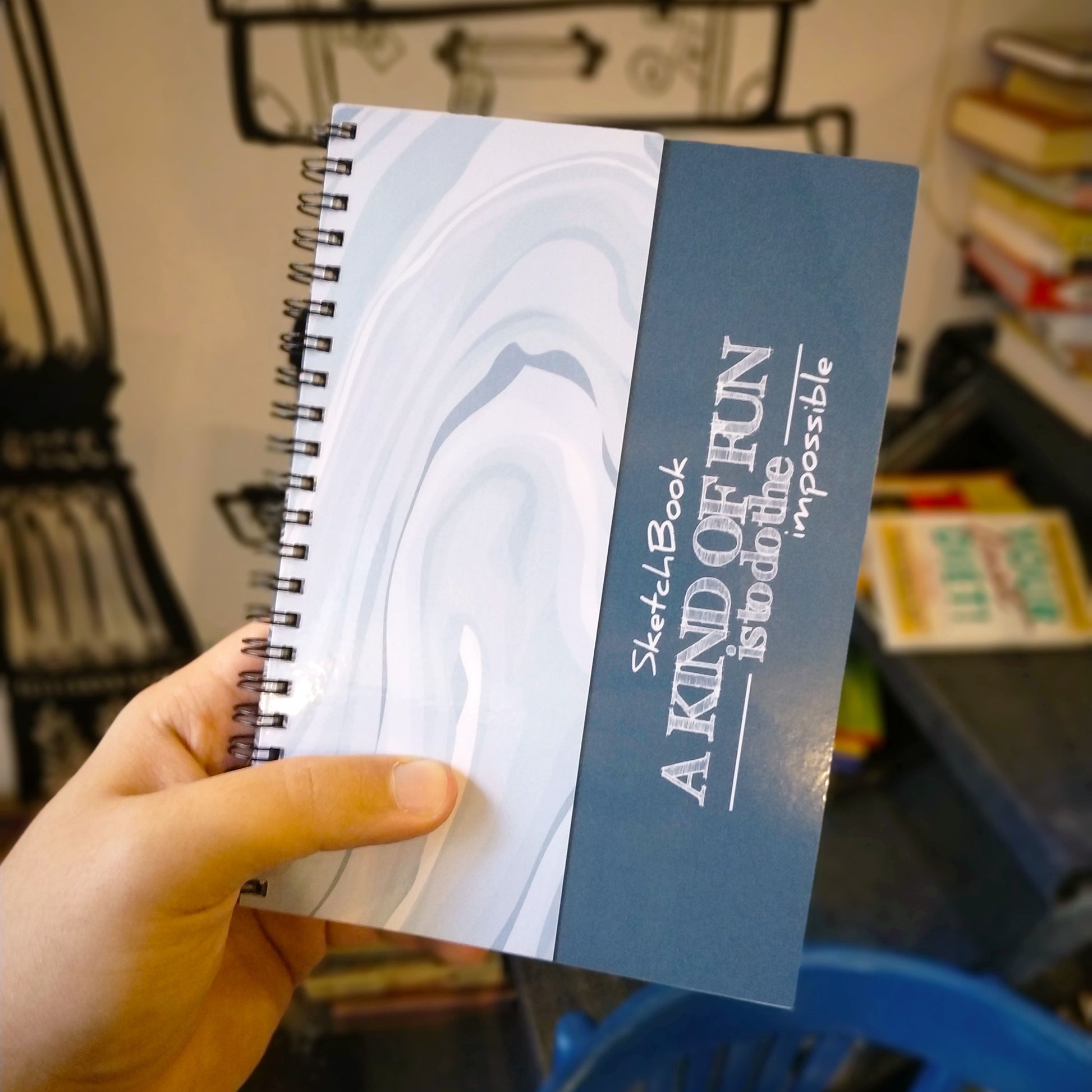 Sketchbook | 20 X 14 cm - (Half Cover) - Blue - from SketchBook Stationery