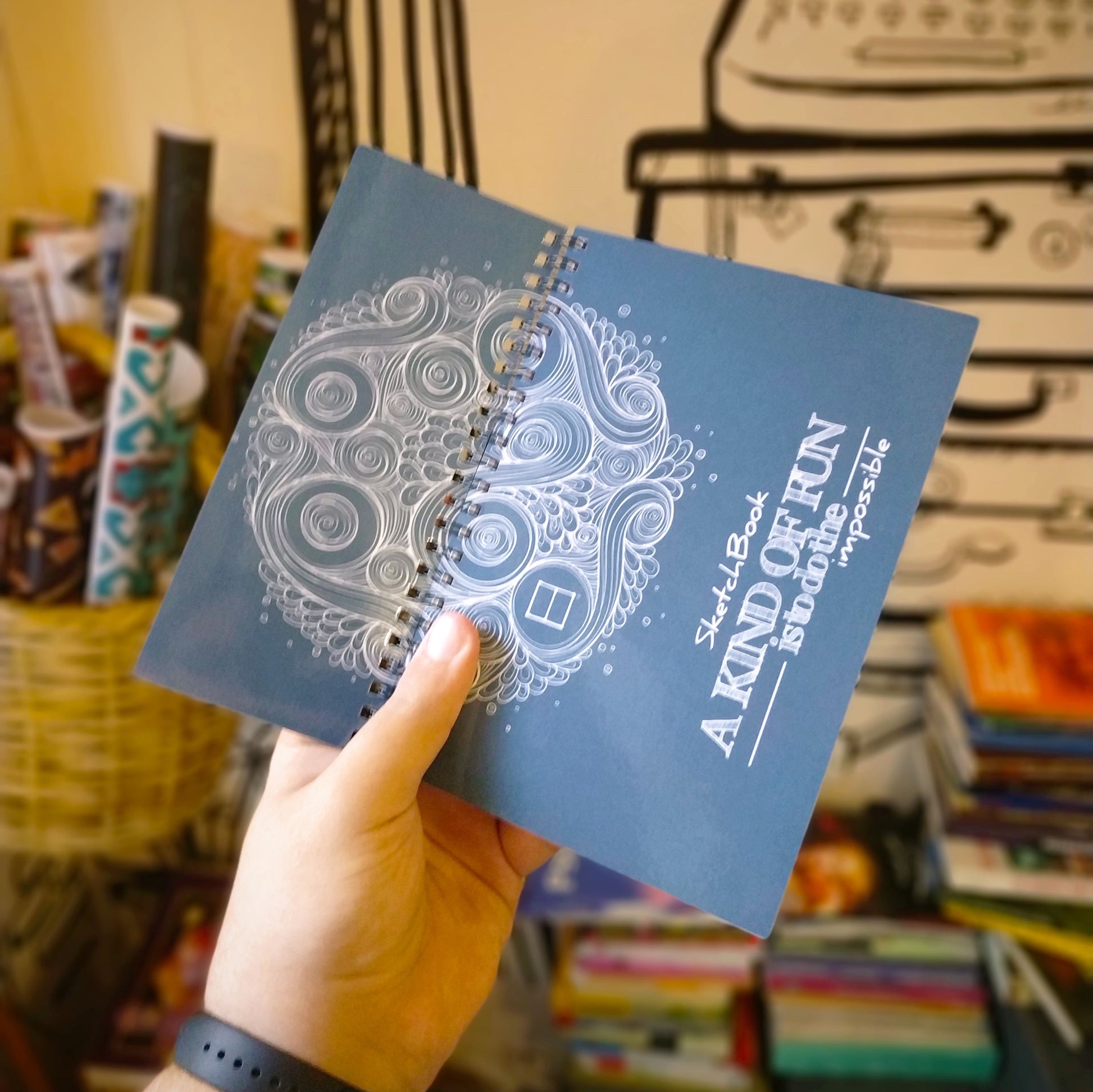 Sketchbook | 20 X 14 cm - (Half Cover) - Blue - from SketchBook Stationery