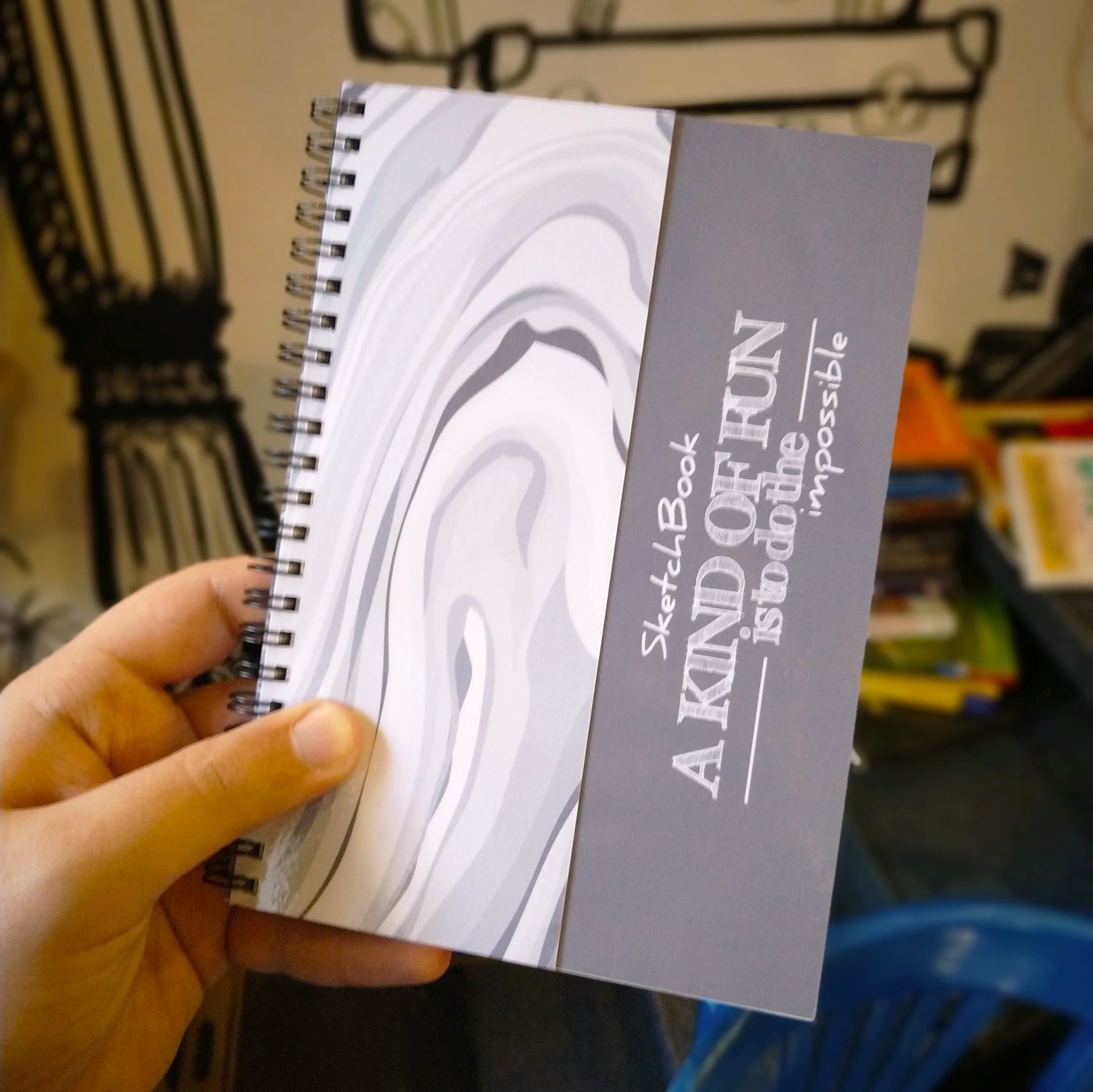 Sketchbook | 20 X 14 cm - (Half Cover) - Grey - from SketchBook Stationery