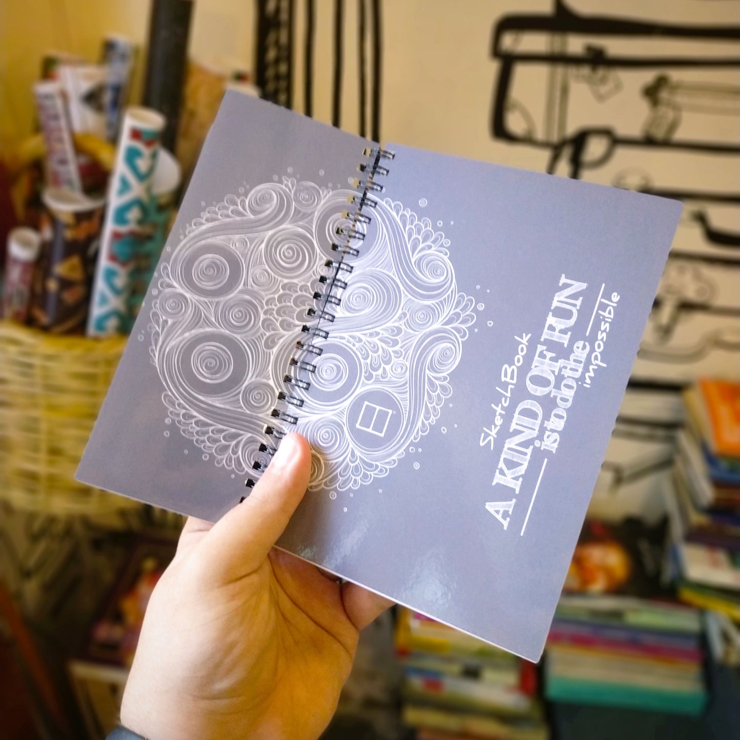 Sketchbook | 20 X 14 cm - (Half Cover) - Grey - from SketchBook Stationery