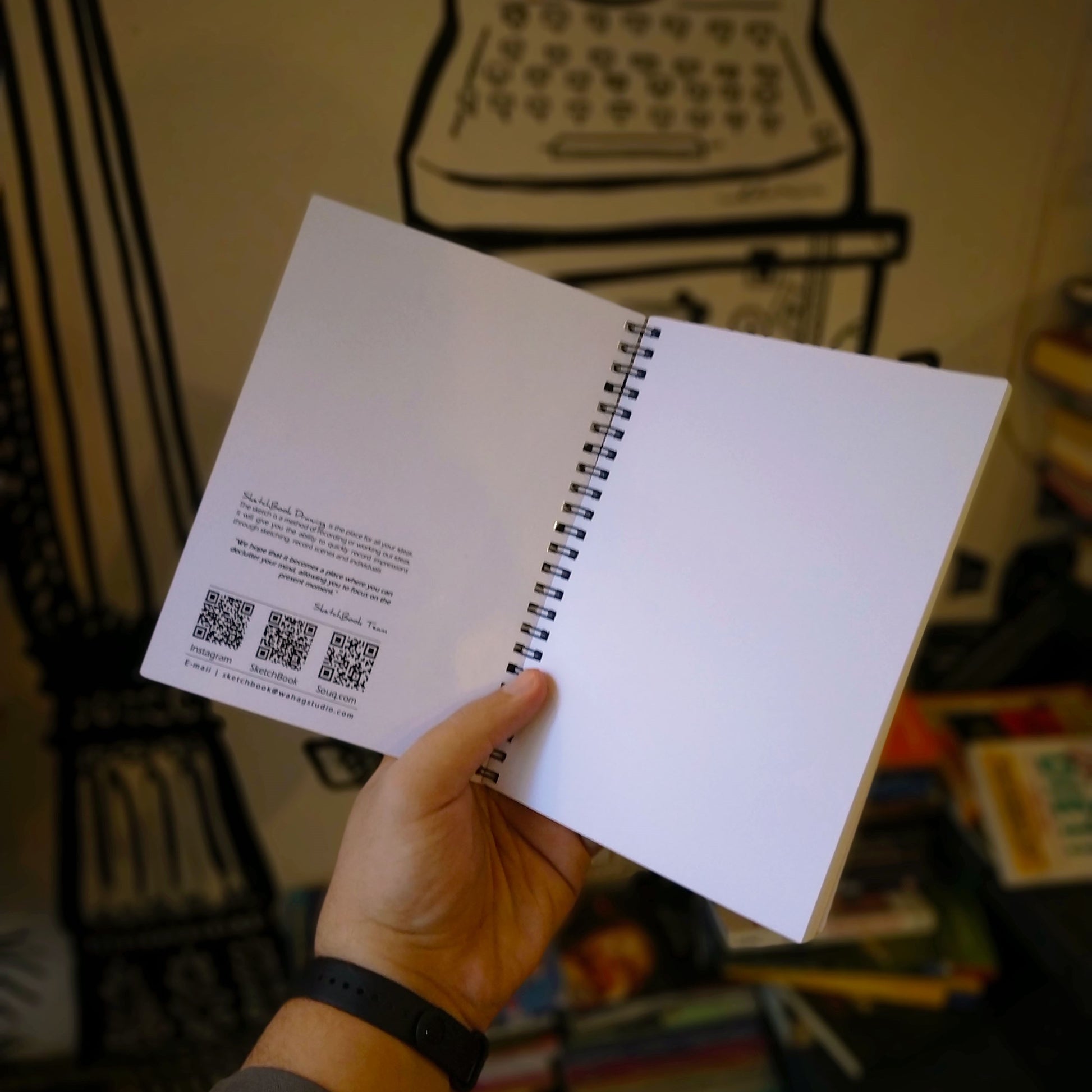 Sketchbook | 20 X 14 cm - (Half Cover) - Blue - from SketchBook Stationery