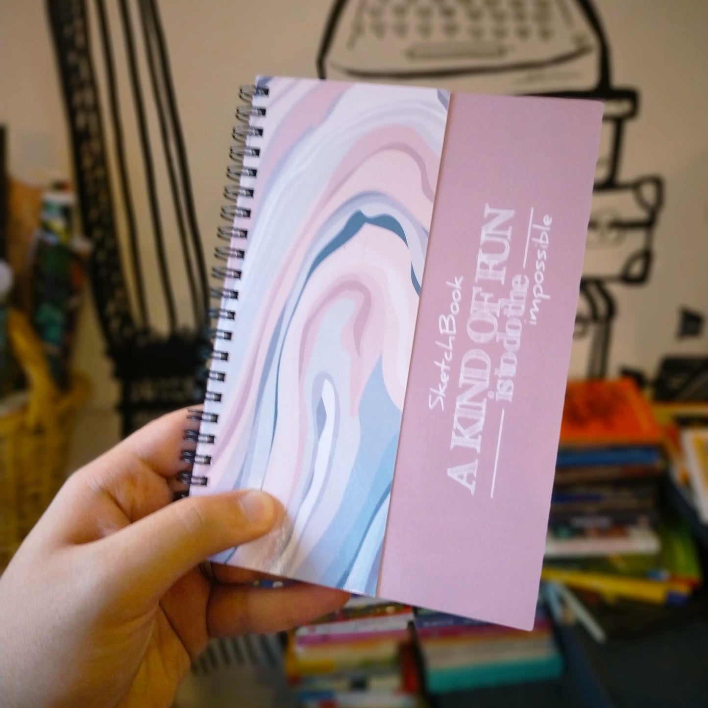 Sketchbook | 20 X 14 cm - (Half Cover) - Pink - from SketchBook Stationery