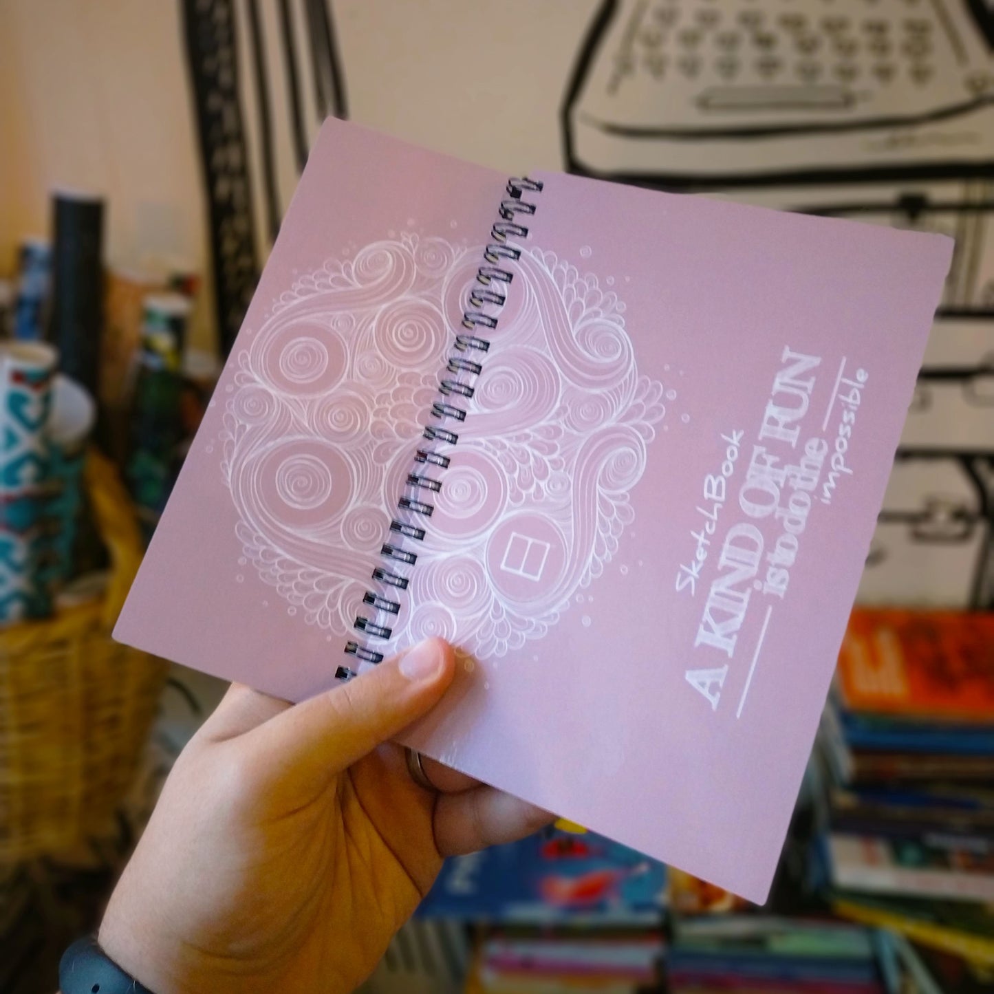 Sketchbook | 20 X 14 cm - (Half Cover) - Pink - from SketchBook Stationery