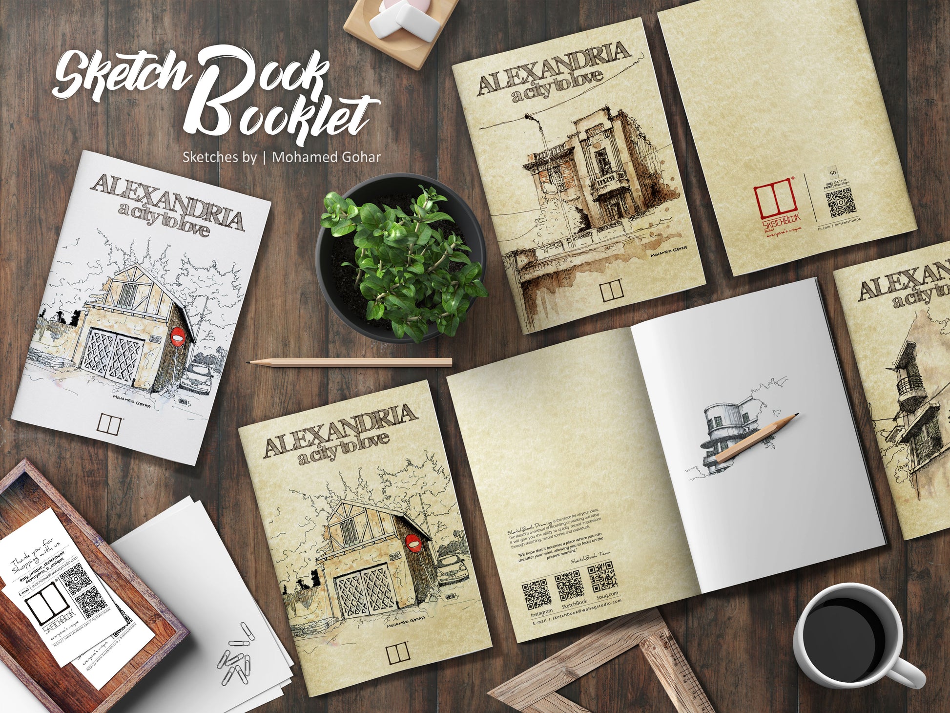 Sketching Booklet | 20 X 14 cm (Alexandria a city to love) - from SketchBook Stationery