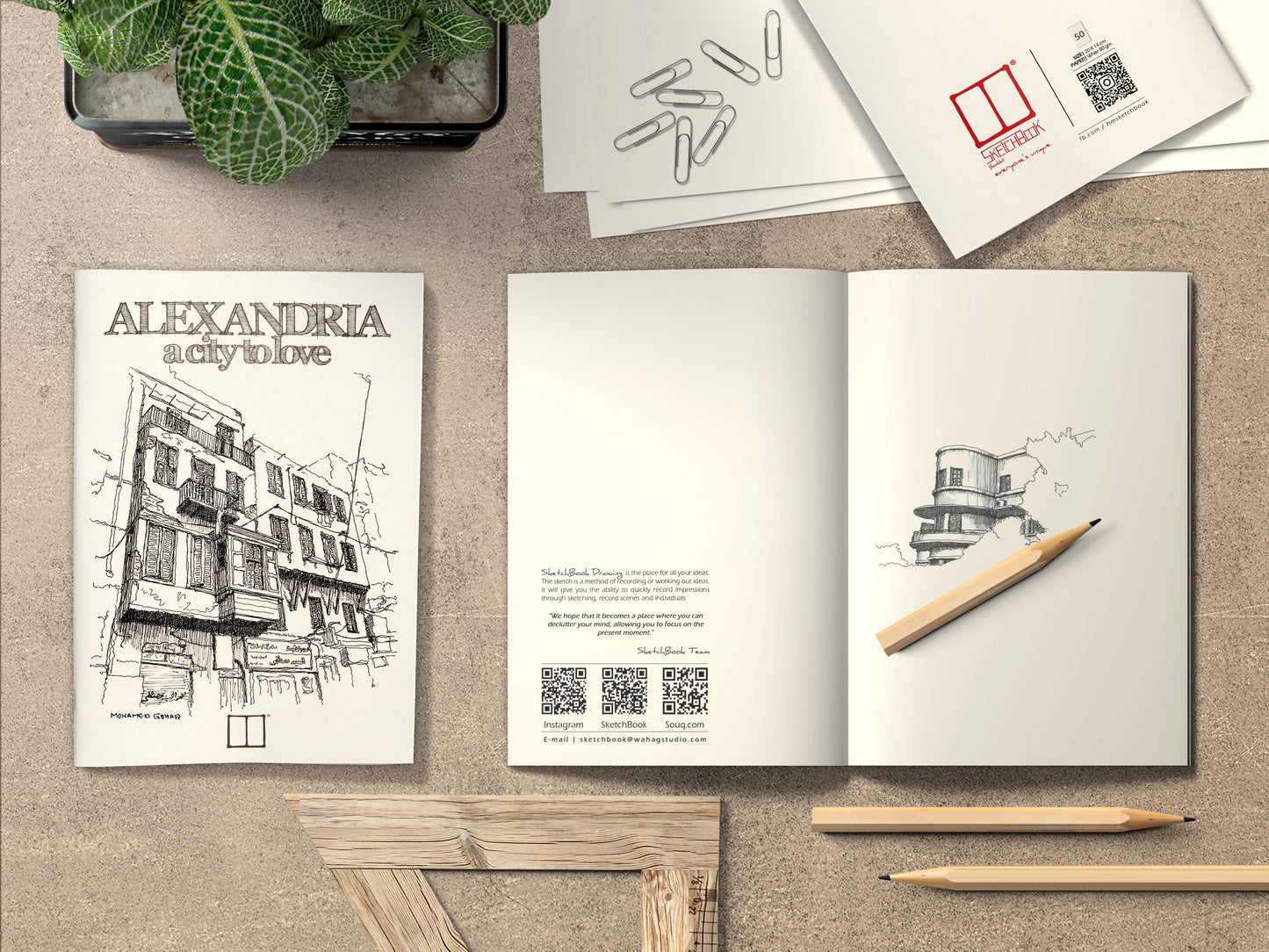 Sketching Booklet | 20 X 14 cm (Alexandria a city to love) - from SketchBook Stationery