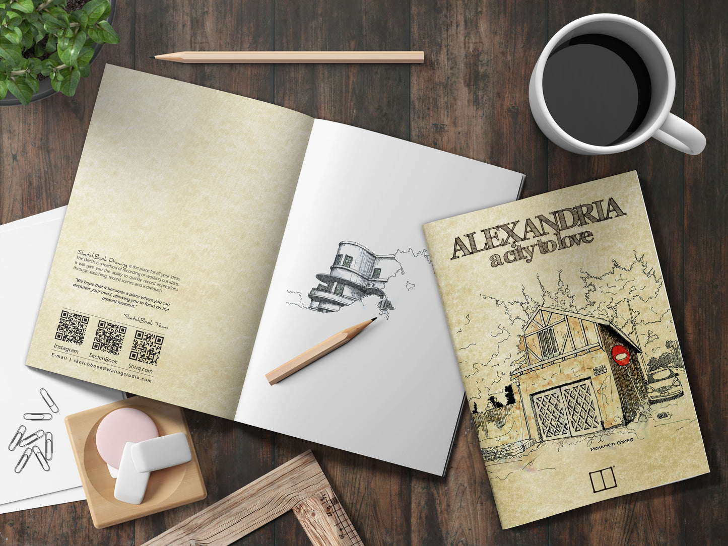 Sketching Booklet | 20 X 14 cm (Alexandria a city to love) - from SketchBook Stationery
