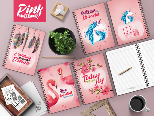 Notebooks | Pink Collection - (Bundle of 4) - from SketchBook Stationery
