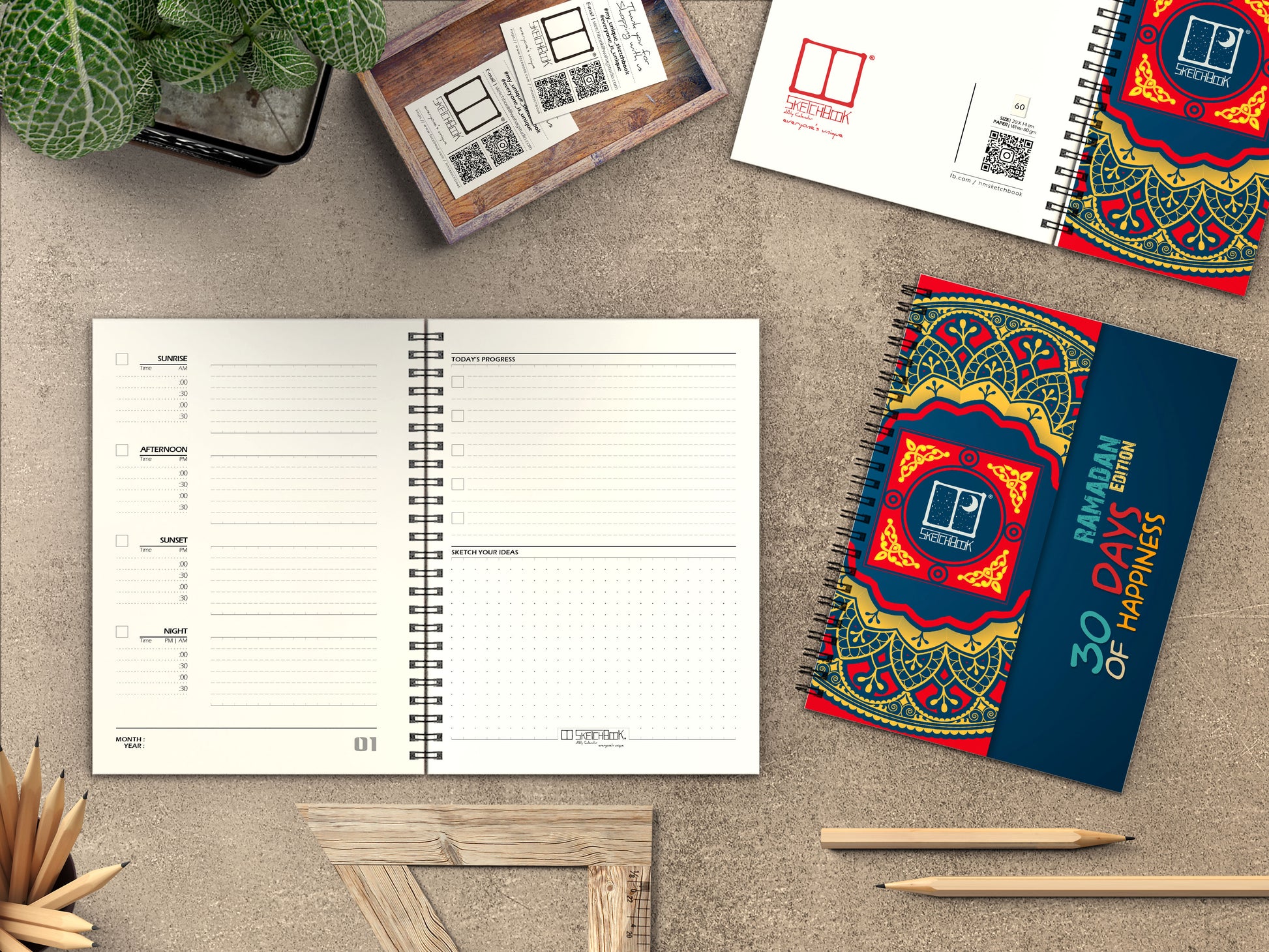 Daily Calendar | 20 X 14 cm (Ramadan Edition) - from SketchBook Stationery