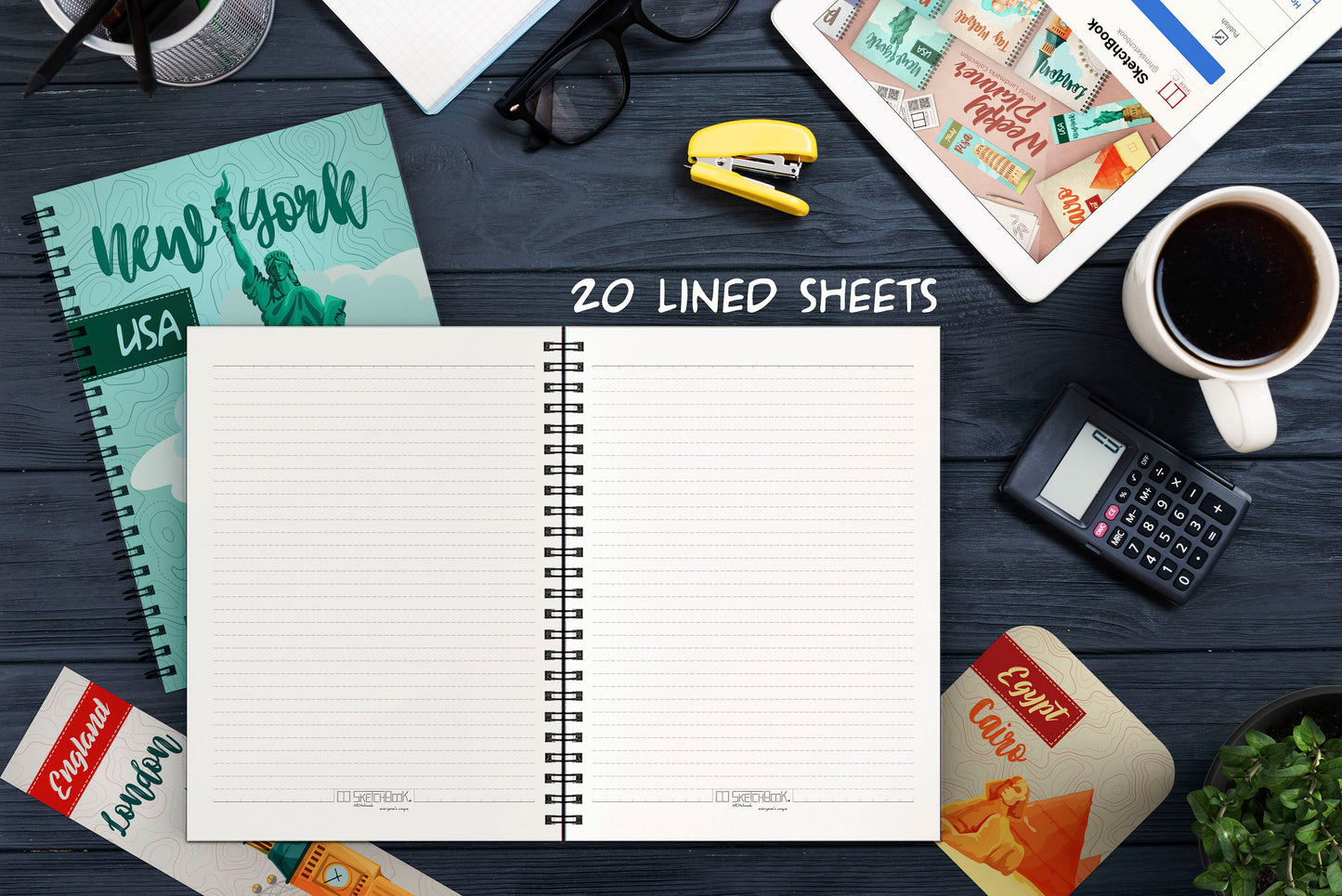 Weekly Planner Set | 20 X 14 cm - (Cities Edition) - Cairo - from SketchBook Stationery