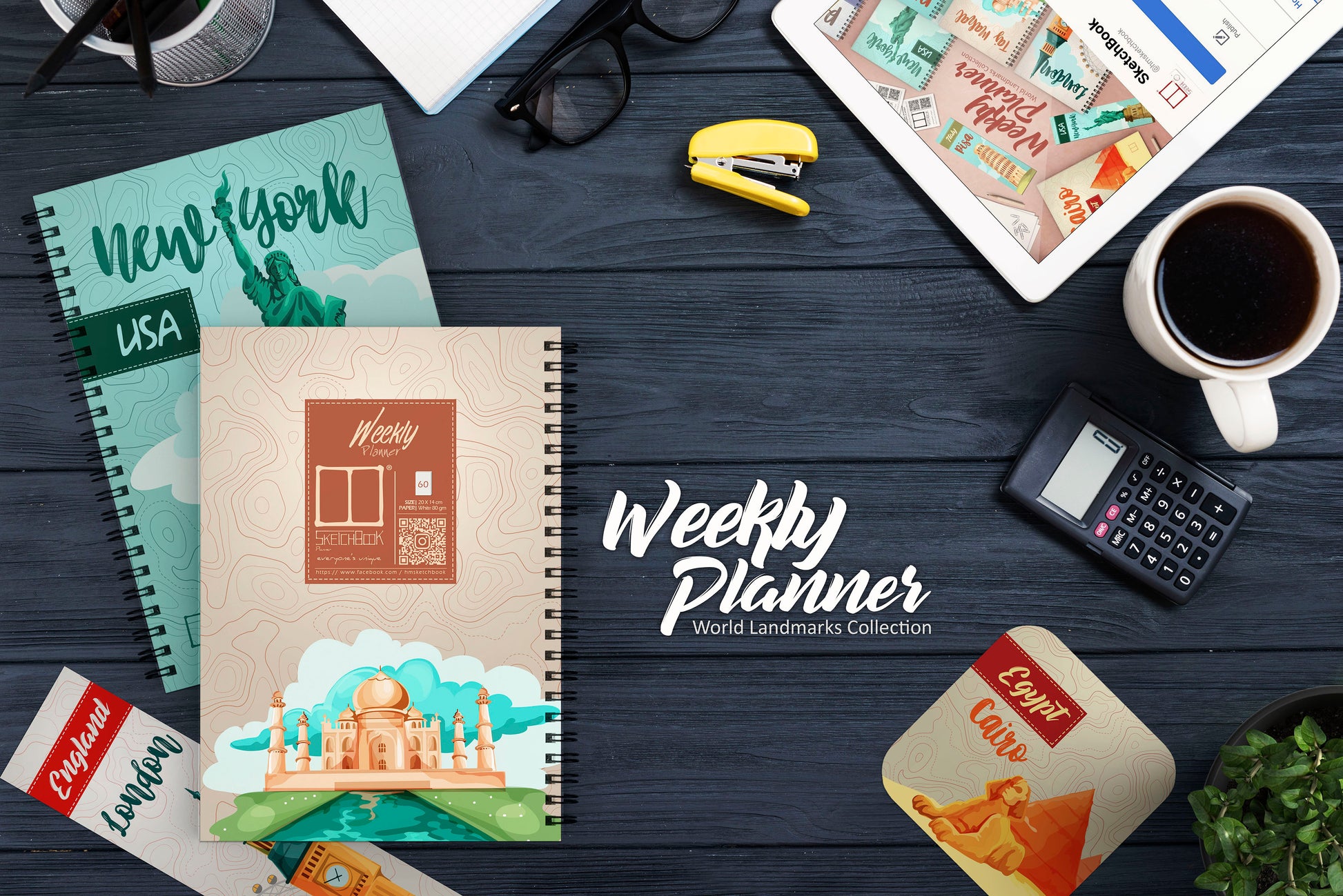 Weekly Planner Set | 20 X 14 cm - (Cities Edition) - New York - from SketchBook Stationery