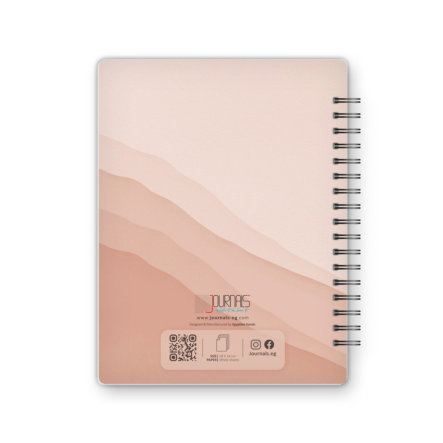 Notebook - 18X14 cm - 75 Sheets | Pink Leaf 02 - from Journals
