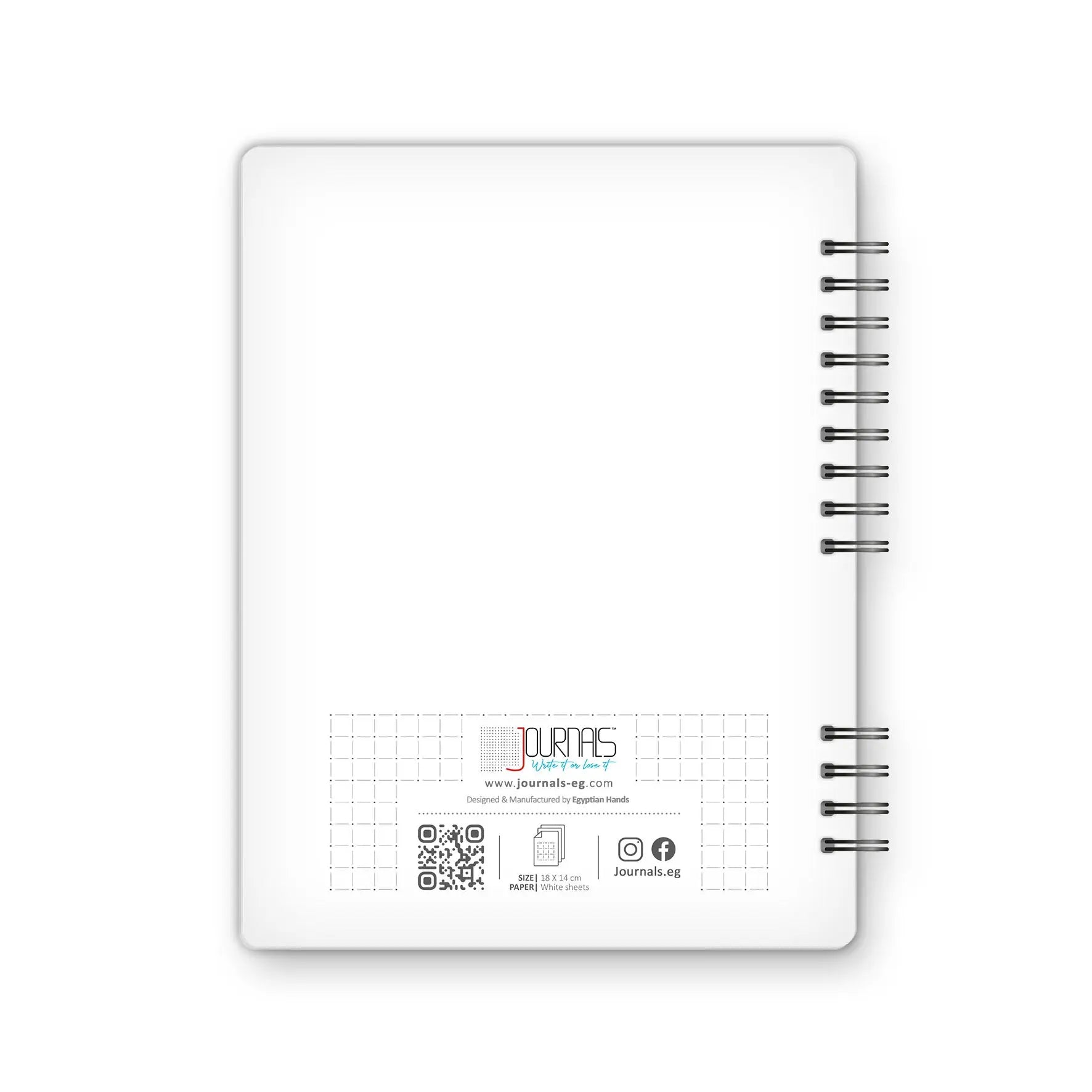 Dots Grid - 18X14 cm - 75 Sheets | White - from Journals