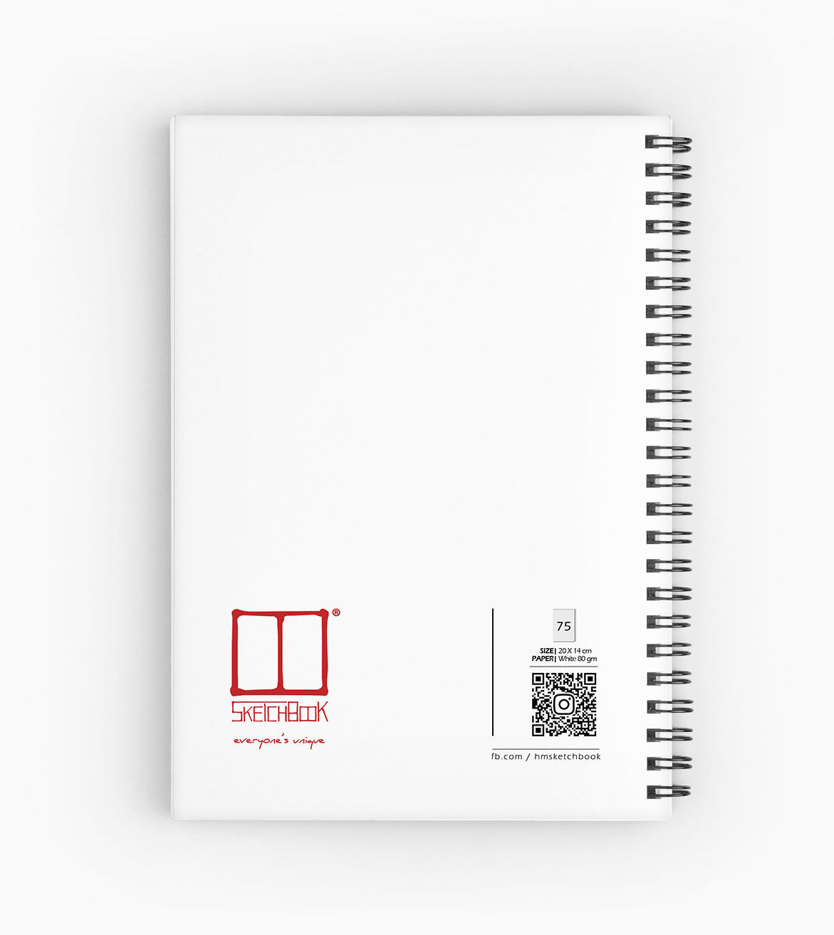 Sketchbook | 20 X 14 cm - (Half Cover) - Grey - from SketchBook Stationery