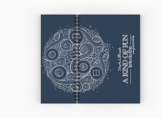 Sketchbook | 20 X 14 cm - (Half Cover) - Blue - from SketchBook Stationery