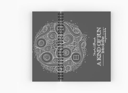 Sketchbook | 20 X 14 cm - (Half Cover) - Grey - from SketchBook Stationery