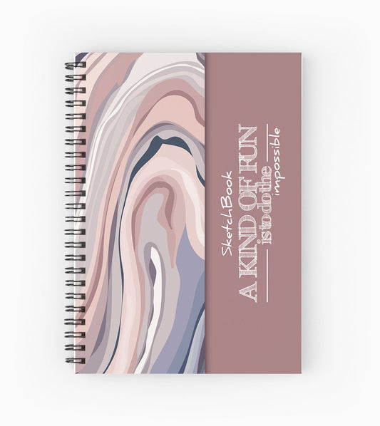 Sketchbook | 20 X 14 cm - (Half Cover) - Pink - from SketchBook Stationery