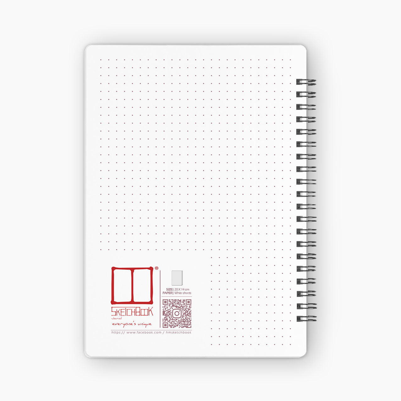 Journal | 20 X 14 cm - White (Pinkish) - from SketchBook Stationery