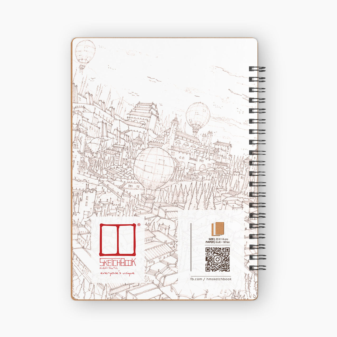 Kraft Sketch Set | 20 X 14 cm - Brown & White Paper - from SketchBook Stationery
