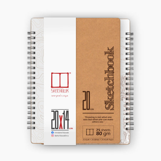 Kraft Sketch Set | 20 X 14 cm - Brown & White Paper - from SketchBook Stationery