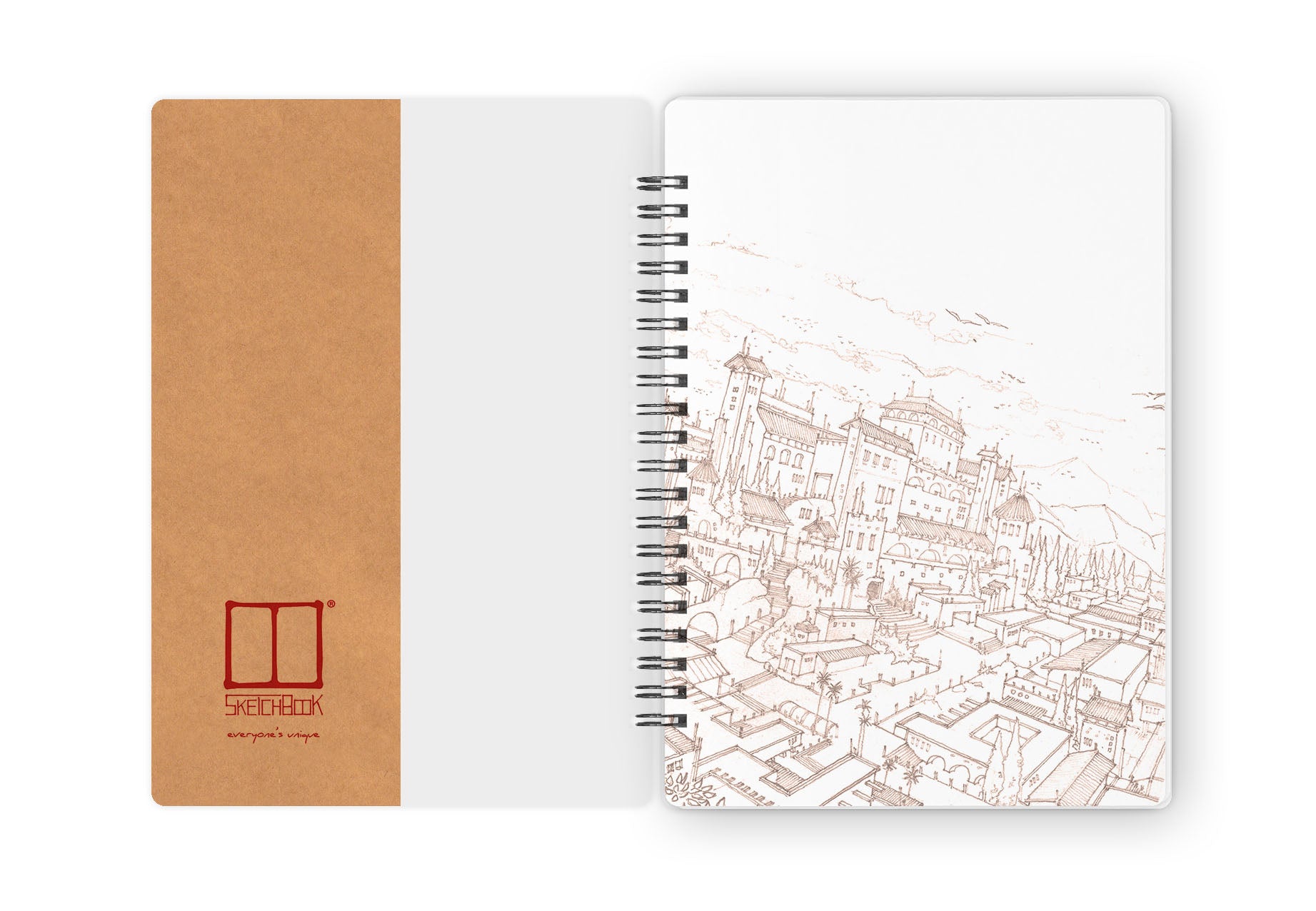 Kraft Sketch Set | 20 X 14 cm - Brown & White Paper - from SketchBook Stationery
