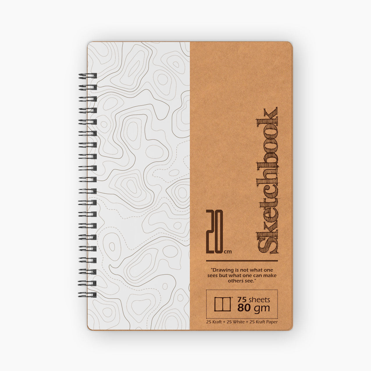 Kraft Sketch Set | 20 X 14 cm - Brown & White Paper - from SketchBook Stationery