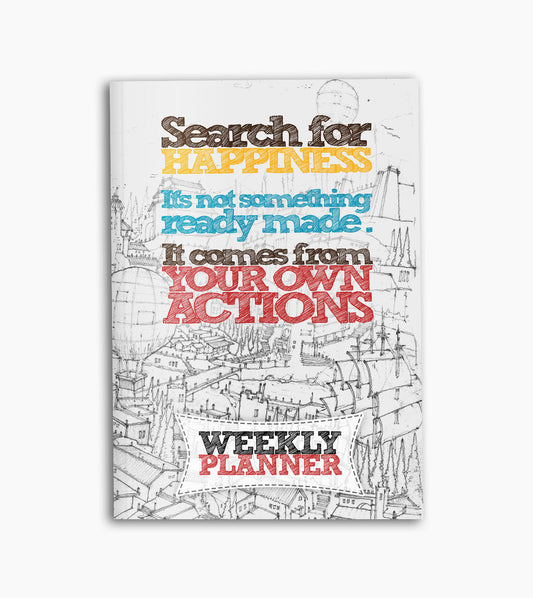 Weekly Planner Booklet | 20 X 14 cm - Happiness - from SketchBook Stationery