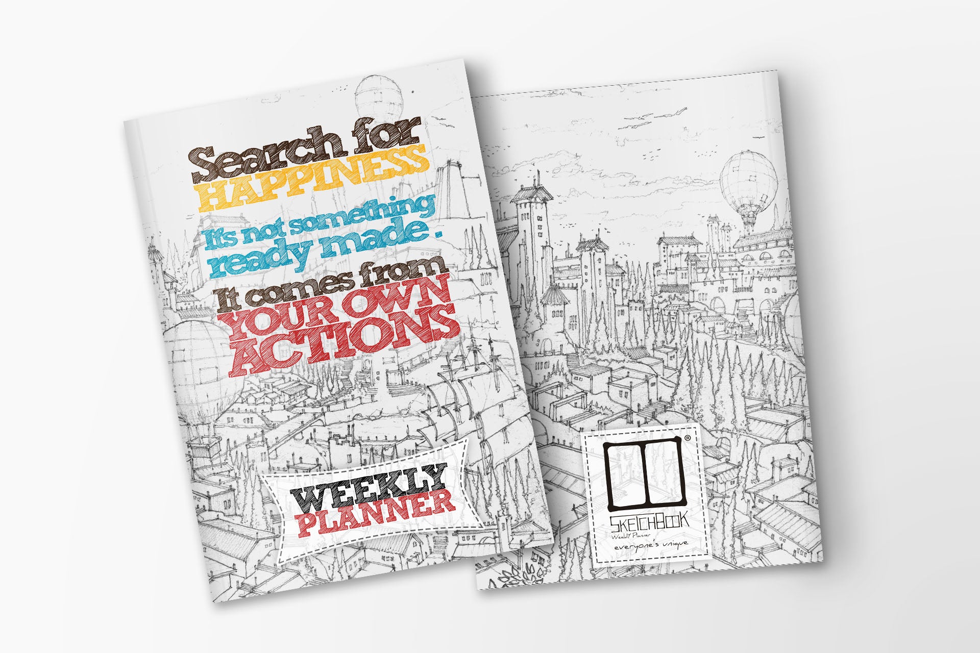 Weekly Planner Booklet | 20 X 14 cm - Happiness - from SketchBook Stationery