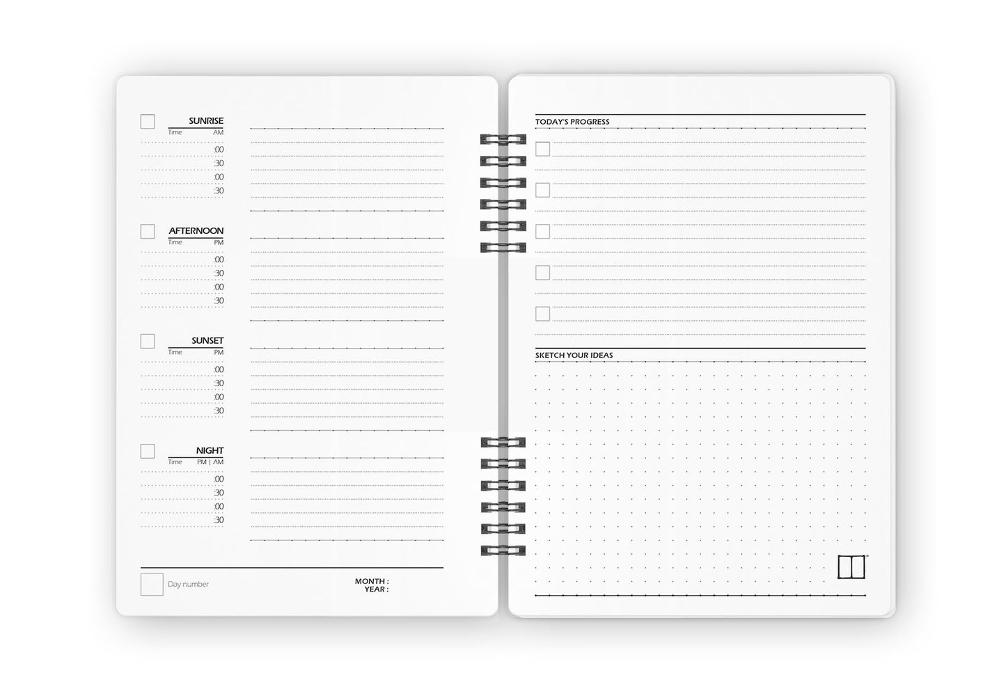 Daily Calendar Planner (60 Days) | 20 X 14 cm - Red (New) - from SketchBook Stationery