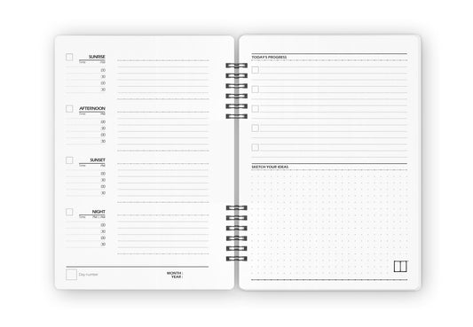 Daily Calendar Planner (60 Days) | 20 X 14 cm - Red (New) - from SketchBook Stationery