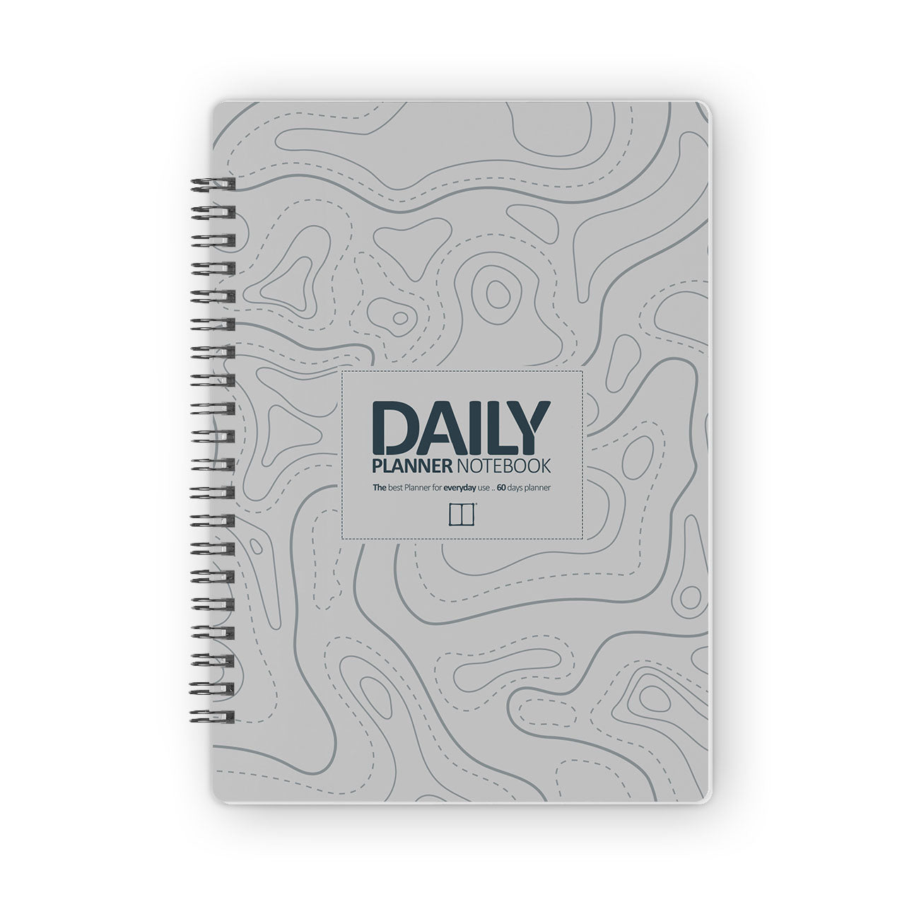 Daily Calendar Planner (60 Days) | 20 X 14 cm - Contour (Grey) SketchBook Stationery
