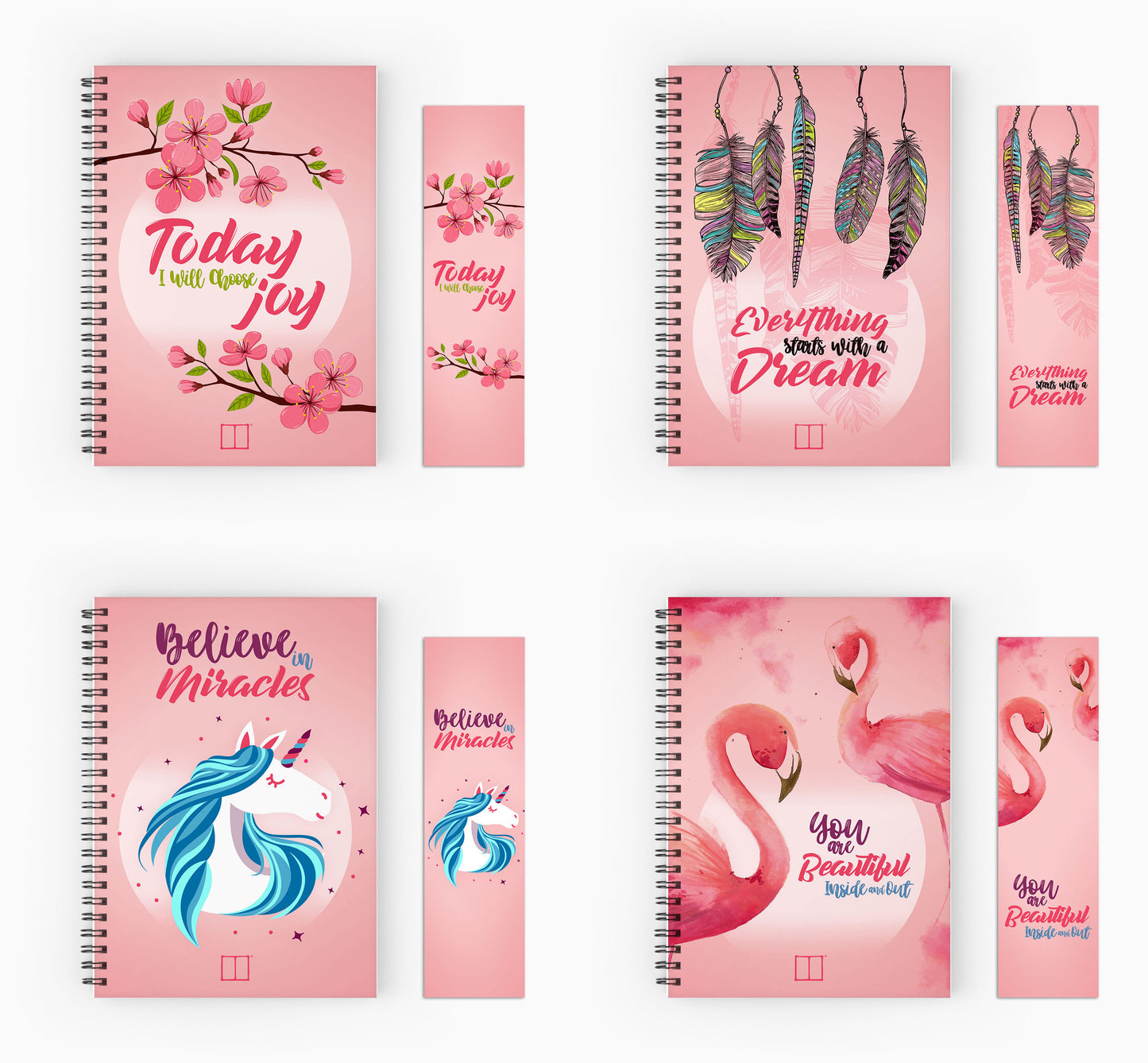 Notebooks | Pink Collection - (Bundle of 4) - from SketchBook Stationery