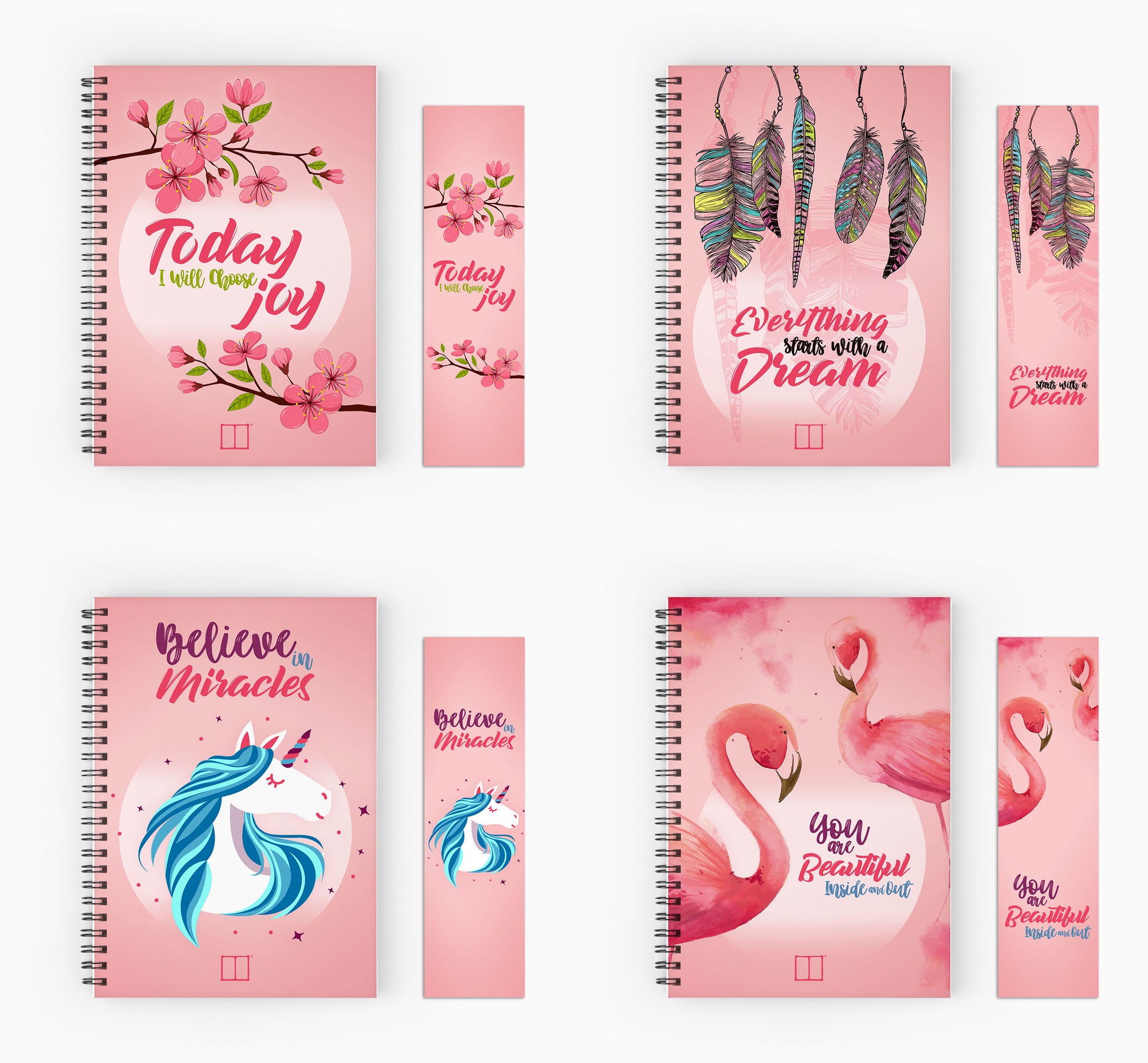 Notebooks | Pink Collection - (Bundle of 4) - from SketchBook Stationery