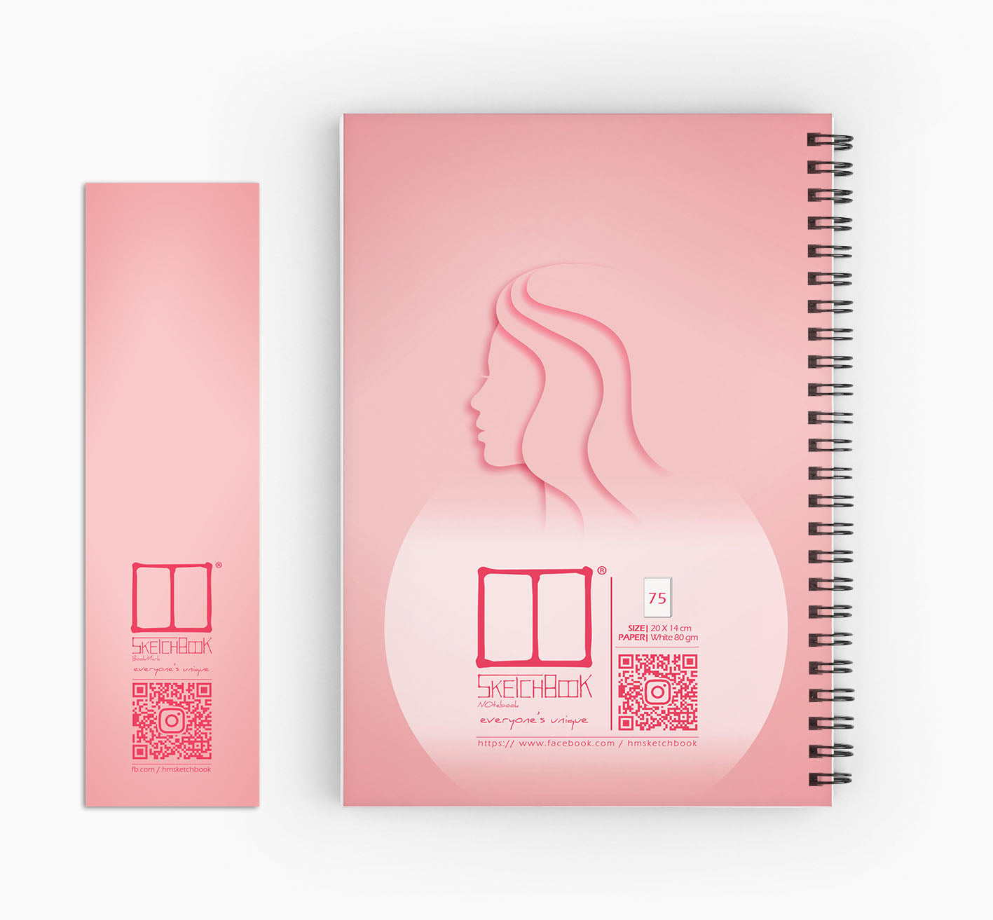 Notebooks | 20 X 14 cm - Pink Collection - She - from SketchBook Stationery