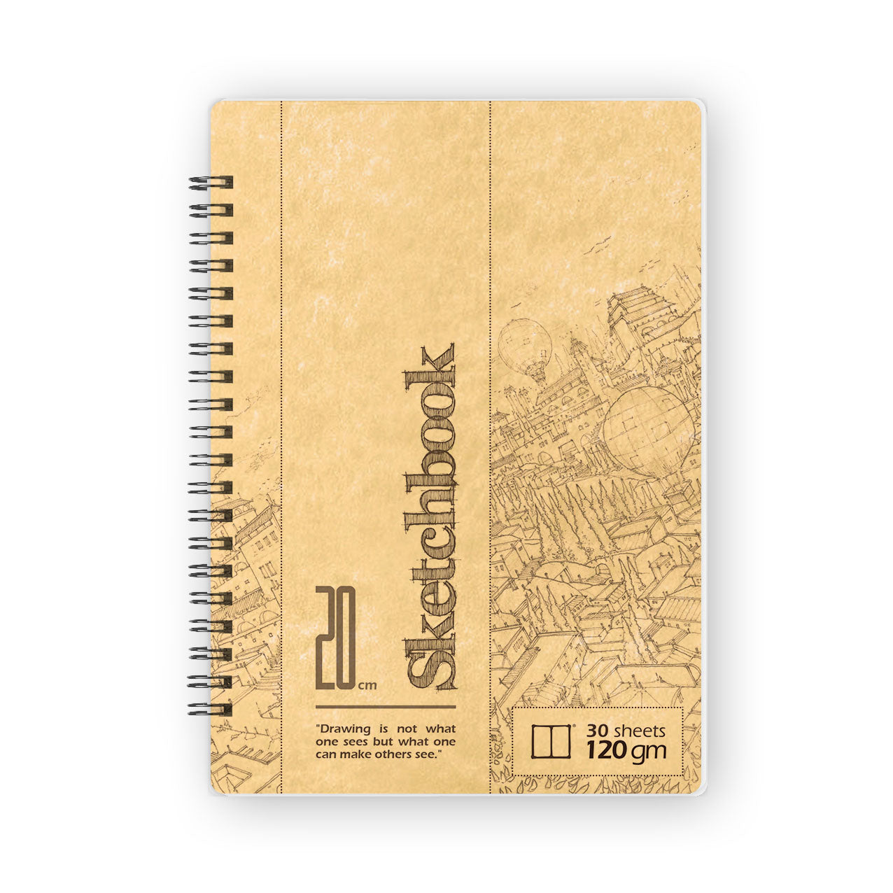 Sketchbook | 20 X 14 cm - (Strip) - White Paper - from SketchBook Stationery