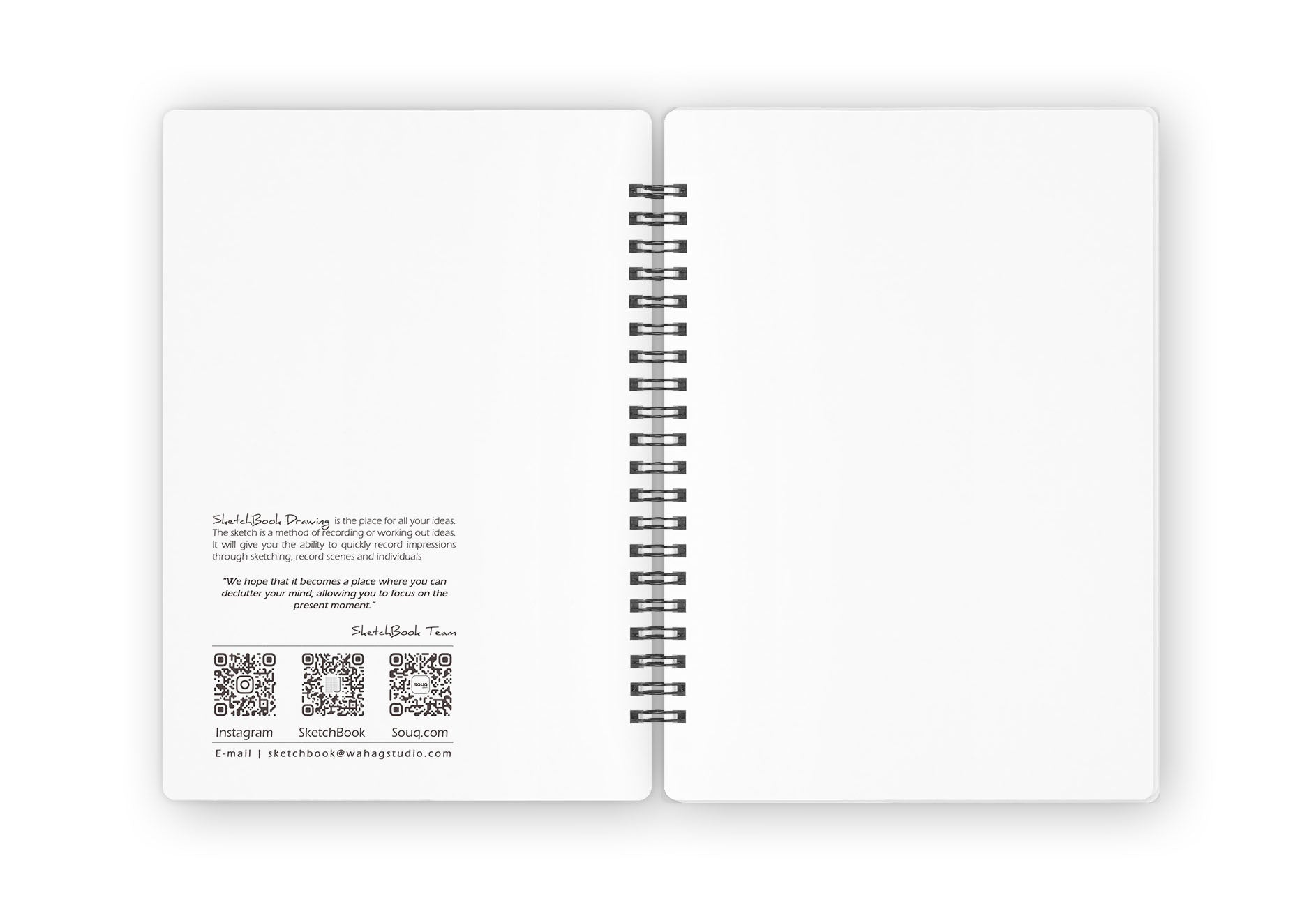 Sketchbook | 20 X 14 cm - (Plain) - White Paper - from SketchBook Stationery