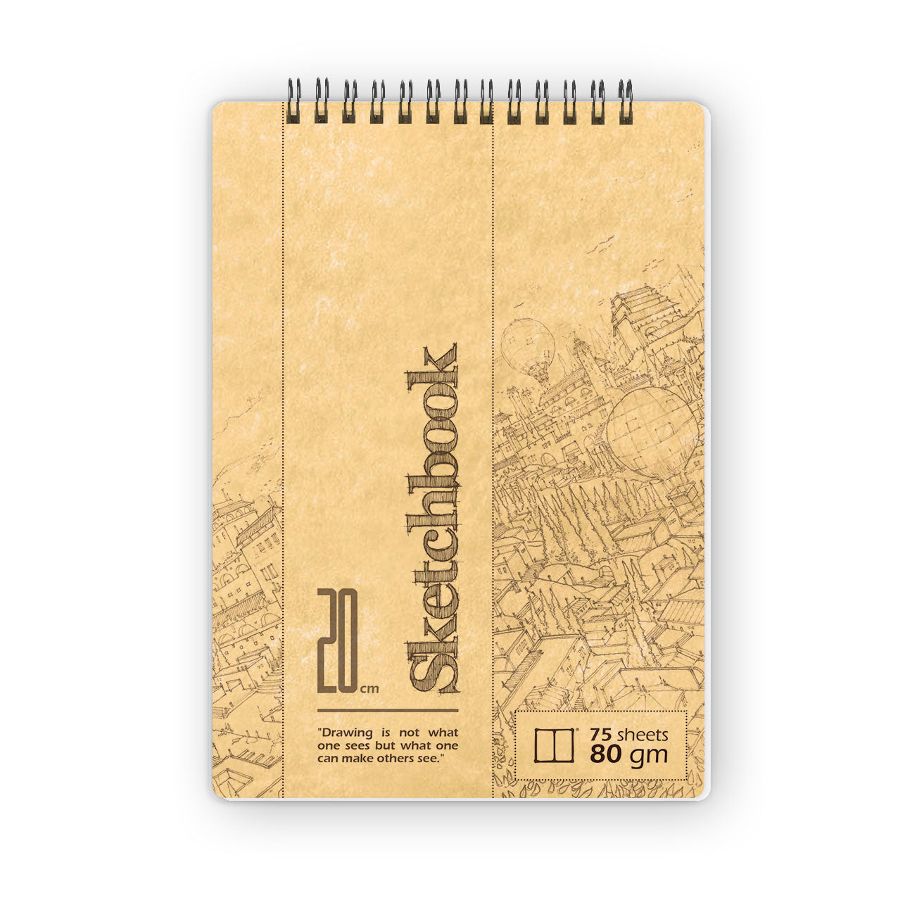 Sketchbook | 20 X 14 cm - (Strip) - White Paper - from SketchBook Stationery