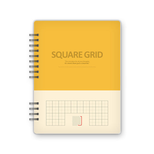 Square Grid - 18X14 cm - 75 Sheets | Yellow - from Journals