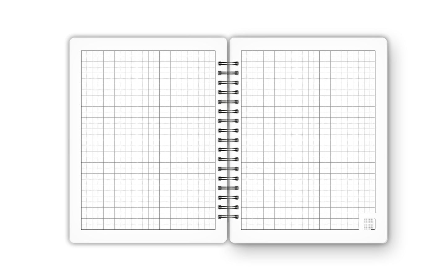 Square Grid - 18X14 cm - 75 Sheets | Minimal Leaf 01 - from Journals