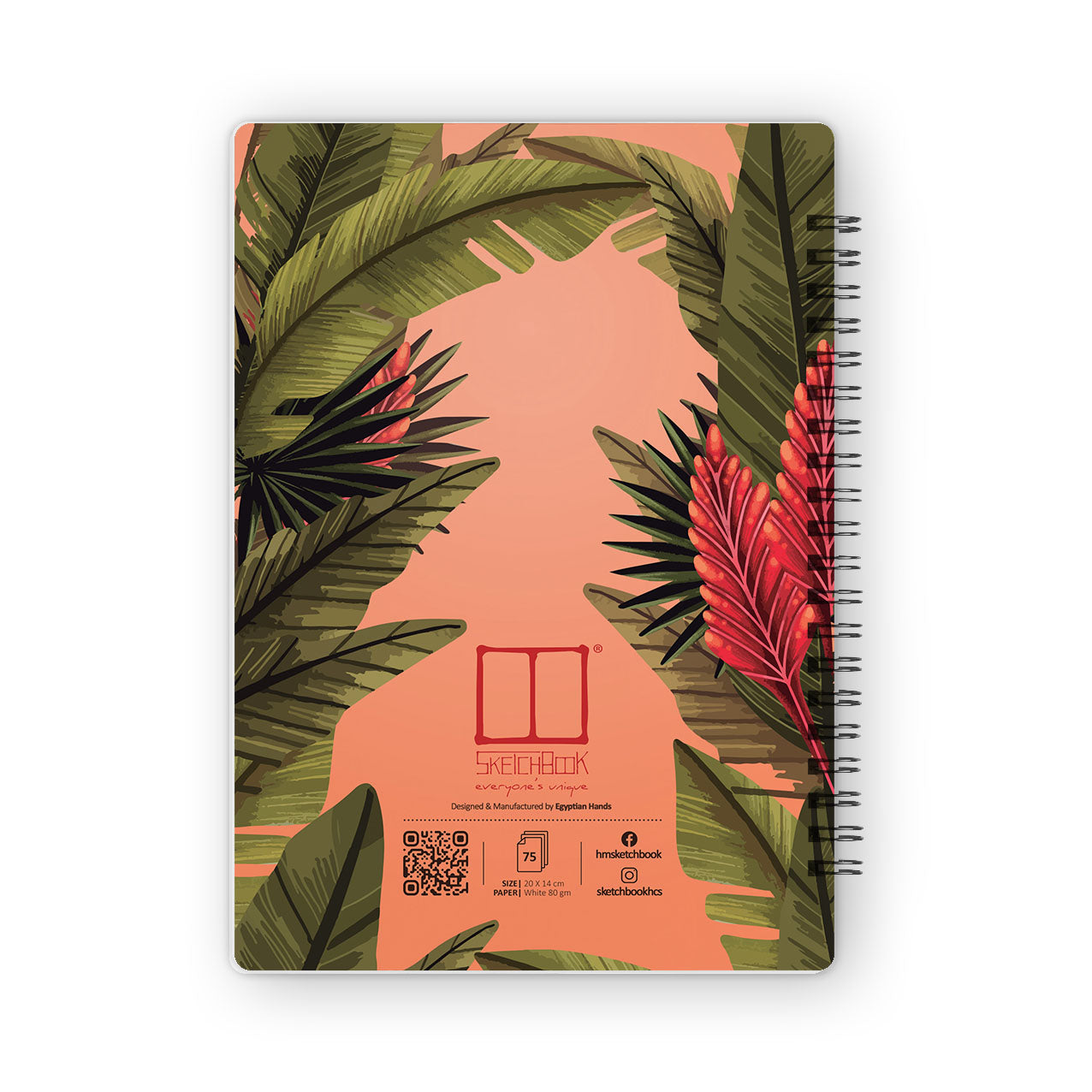 Notebooks | 20 X 14 cm - Tropical Collection - Pink - from SketchBook Stationery